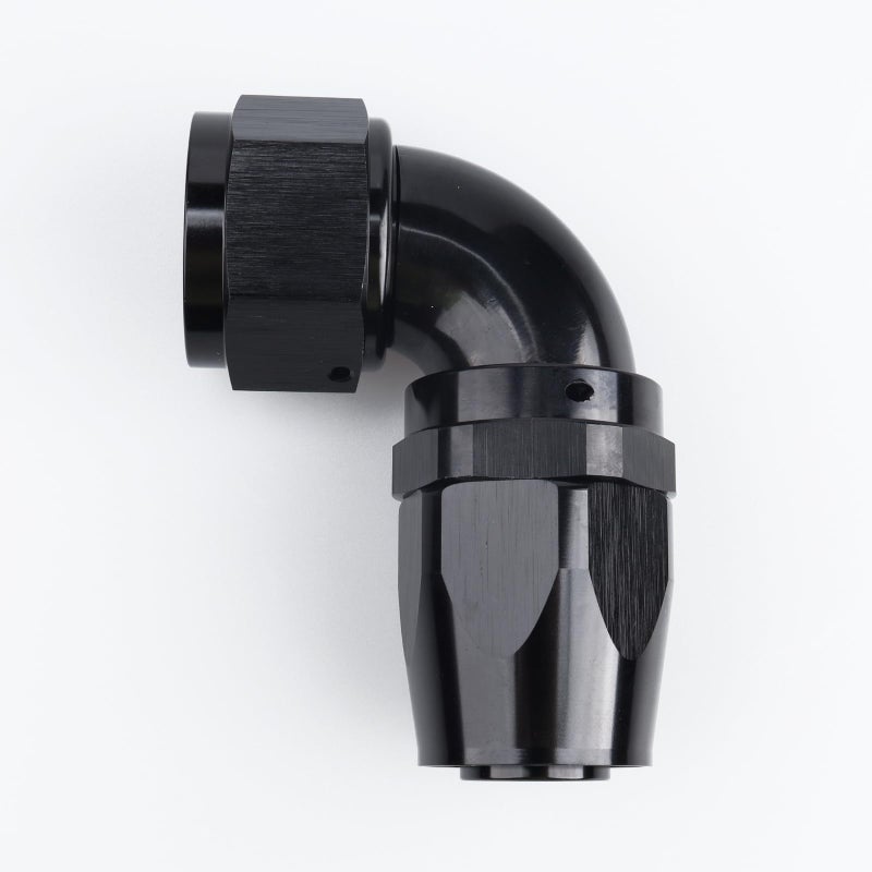 AC PERFORMANCE -16 AN 90 Degree Swivel One Piece Full Flow Hose End Fitting, Black Aluminum - Image 2